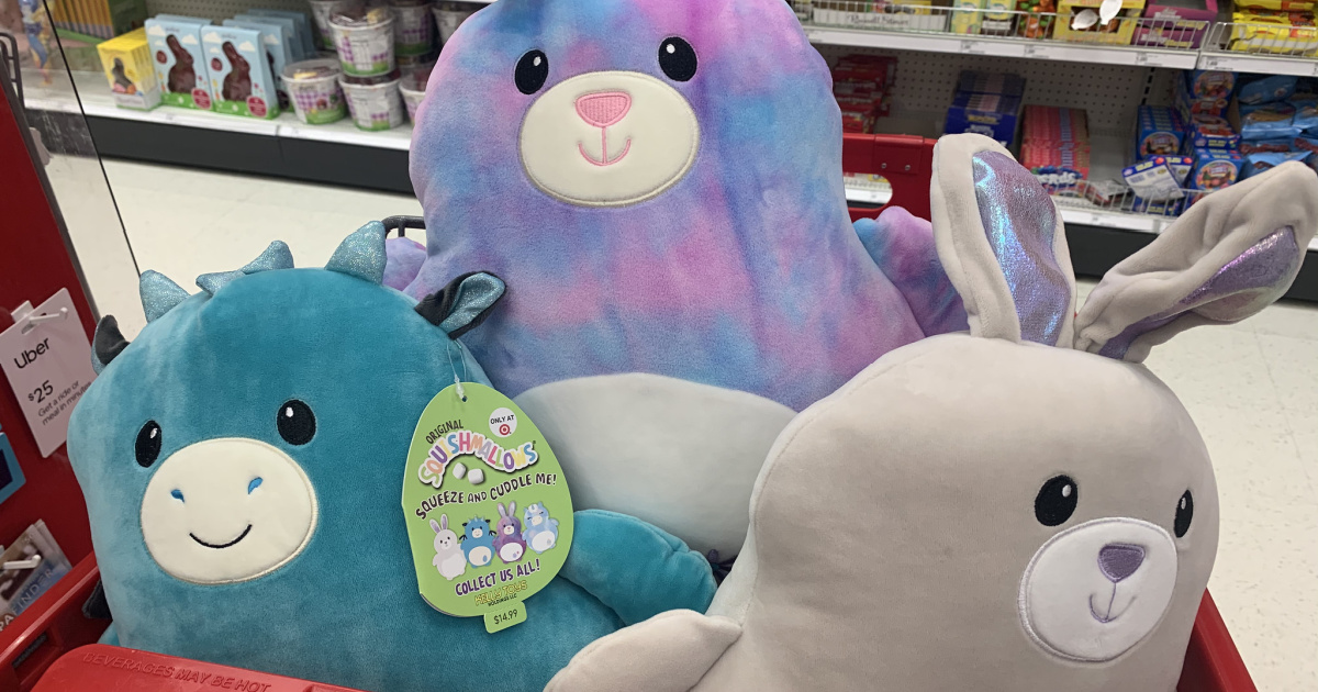 Details about   NEW Squishmallow 16" JASPER Tie Dye Blue Dragon Easter 2021 Target Exclusive